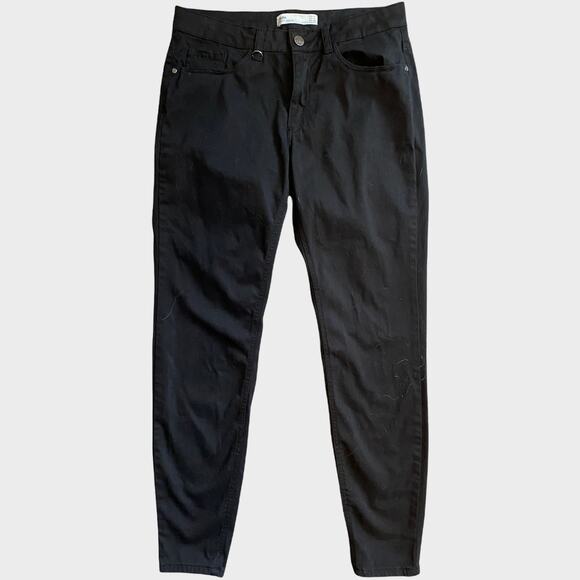 ZARA Womens Z1975 Denim Size 6 Black Mid Rise Skinny Jeans - Picture 1 of 8